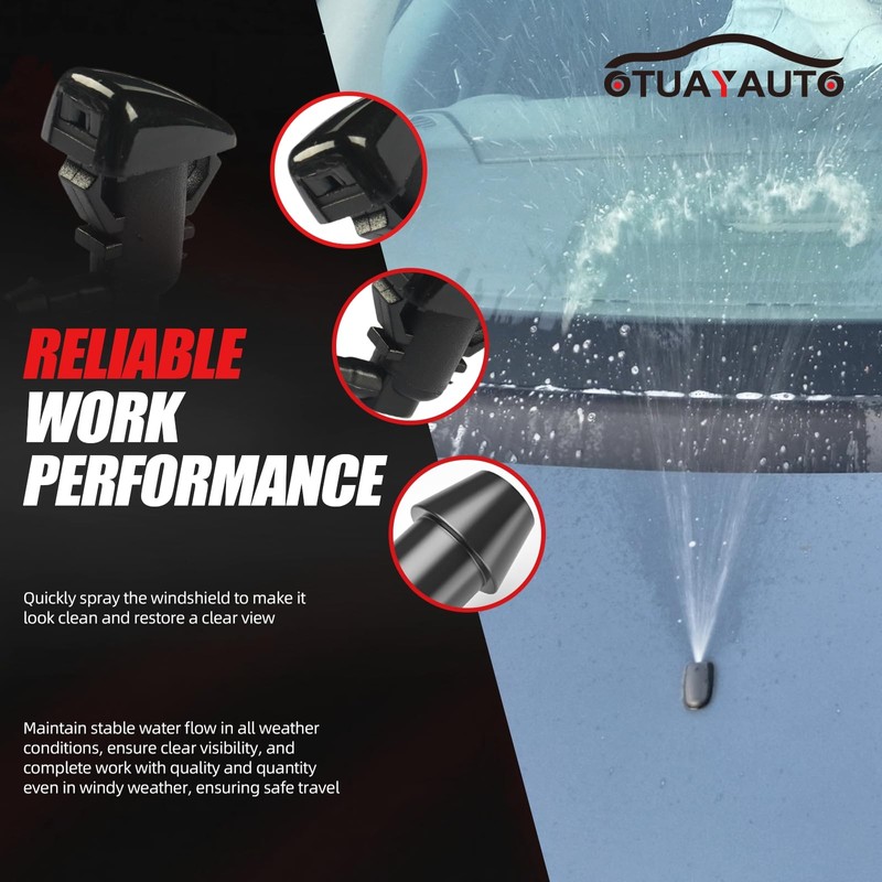 OTUAYAUTO Front Windshield Washer Nozzle Kit Replacement for 2007-2011 Ford