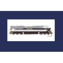 Norfolk Southern #1070 Wabash Heritage 11"x17" Matted Print Andy Fletcher signed