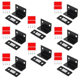 HOJLKLD Cabinet Magnetic Catch L-Shaped 8 Pack Ultra Thin Cabinet Door Magnetic Catch Drawer Magnets Adhesive Cabinet Latch Magnet Closures for Kitchen Wardrobe Closet Door