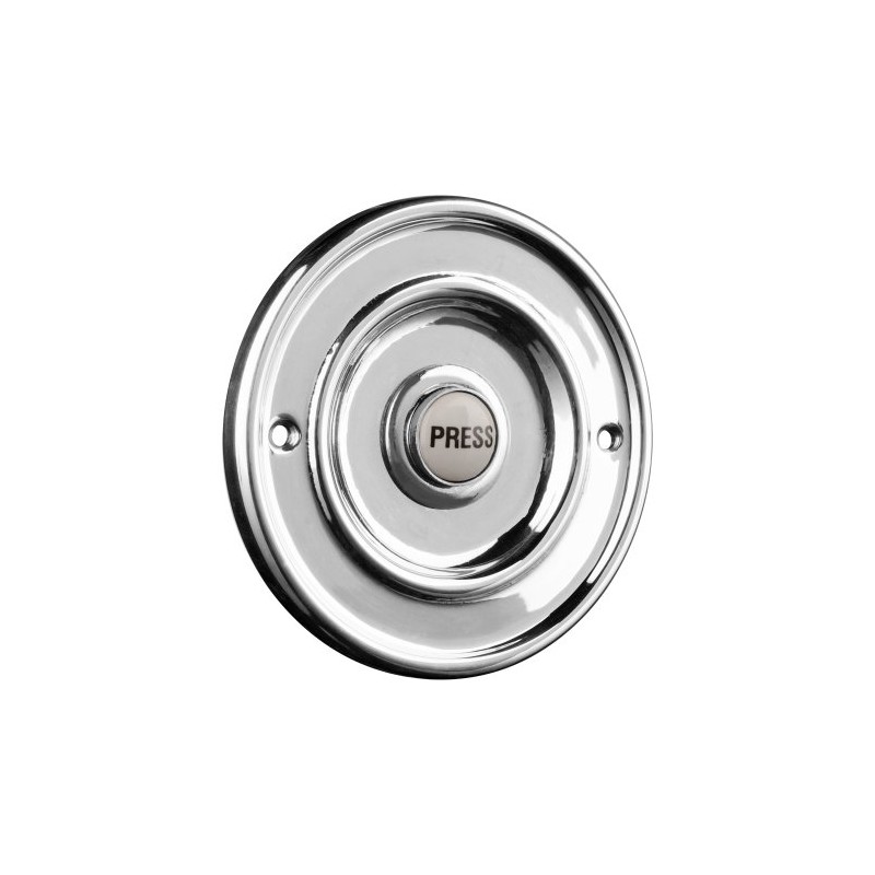 Polished Chrome 76mm Dia Bell Push with China Press