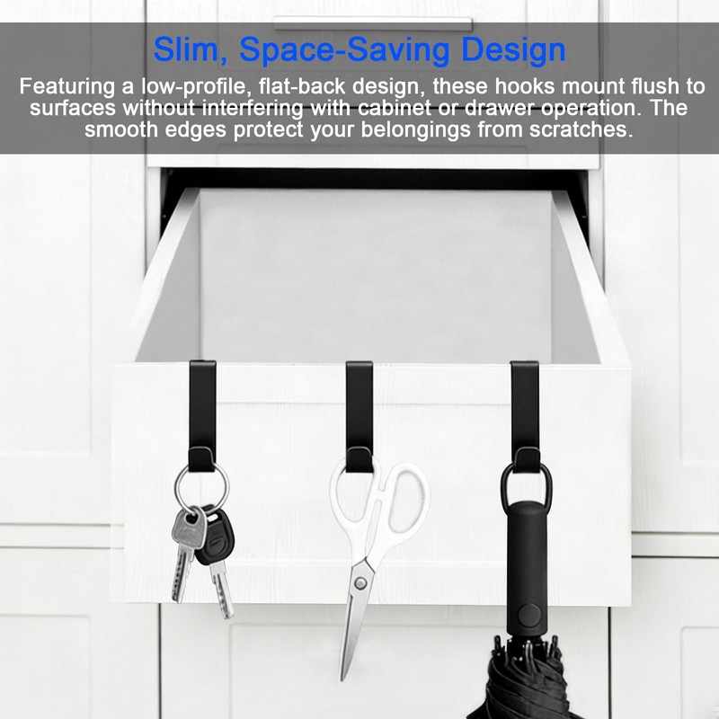 10 Pcs Cabinet Door Hooks Cabinet Drawer Organizer