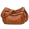Vintage Women's Shoulder Bag - PU Leather Crossbody Purse with Multi-Pockets, Flap Closure, and Soft Design - Lady Handbag Messenger Bag