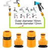 QZKJQDD 4Pcs Garden Hose Connectors with Hose End Quick Connector