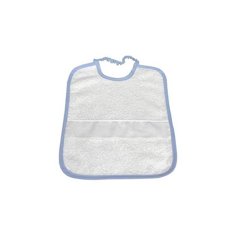 Nursery Napkin Plain Aida Canvas Embroidered Name, lightblue