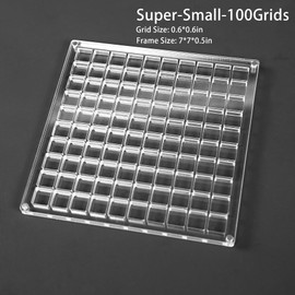 MGLIFEUL Multi-Style Clear Acrylic Magnetic Tiny Mini Treasure Hunting Seashell Trinket Jewelry Storage Holder Collection Display Shadow Box Organizer Case Container Collector Jar for Seashell Display