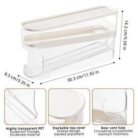 XWCHASA Rolling Egg Holder, 2-layer Egg Holder Storage, Egg Storage for Kitchen, Rolling Egg Dispenser, Space-Saving Design for Fridge Storage