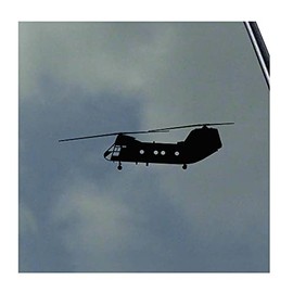 CH-46 Sea Knight Pilot Crew Side View Vinyl Sticker Decal Phrog Army Marines Transport Vietnam Desert Storm Veteran