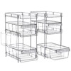 Clear Bathroom Organizers 2 Sets 3 Tier, Pull Out Organizer