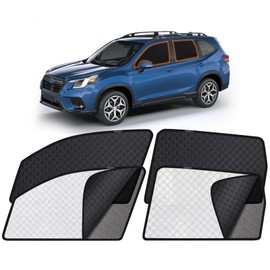 XCBYT Car Window Shades for 2019-2024 Forester - Dual-use 6 Layers Car Privacy Curtains 99% UV Blackout and Heat Insulation - Side Window Sunshade with Breathable Mesh (4 PCS)