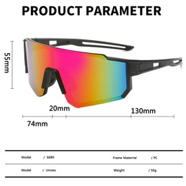 MUSELK Sports Sunglasses Men Women Cycling Glasses Sunglasses Polarised Sunglasses for Outdoor Activities MTB Road Bike Cycling Biking Ski Sunglasses with UV400