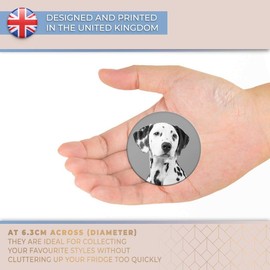 Destination Vinyl ltd Magnet for Refrigerator, Fridge BW - Cute Dalmatian Dog for Office, Cabinet and Whiteboard, Magnetic Stickers, 35592
