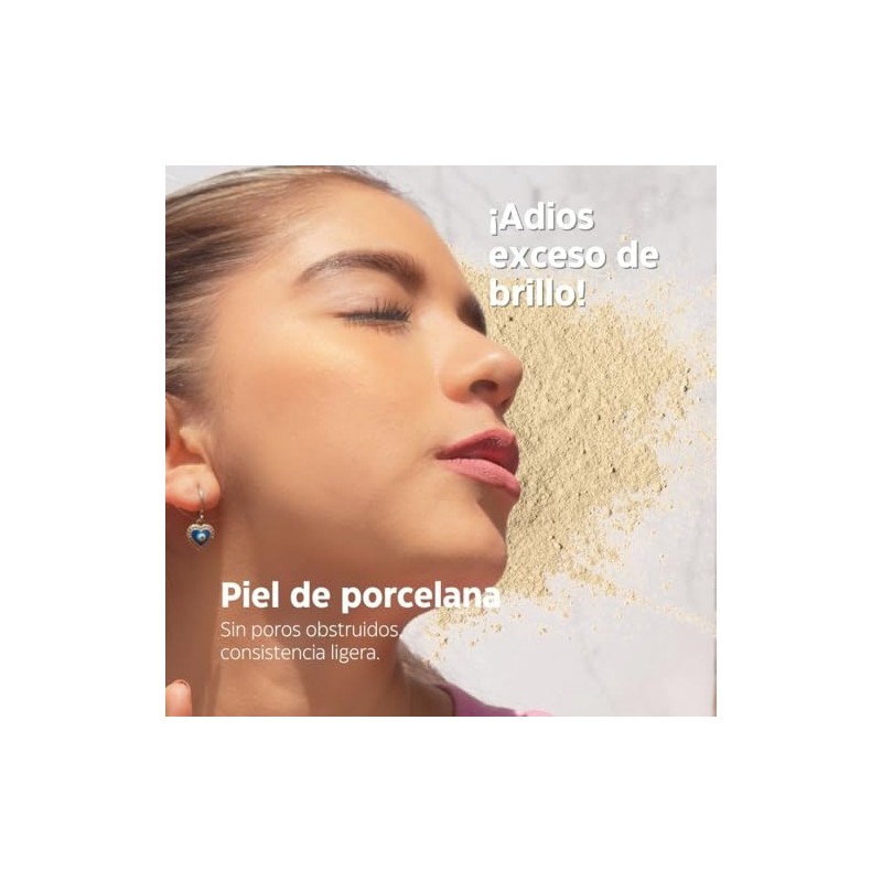 Polvo traslúcido efecto mate piel grasa (vainilla)