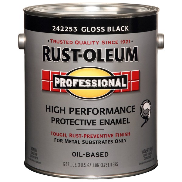 Rust-Oleum Professional High Performance Indoor and Outdoor Gloss Black Protective Enamel 1 gal.