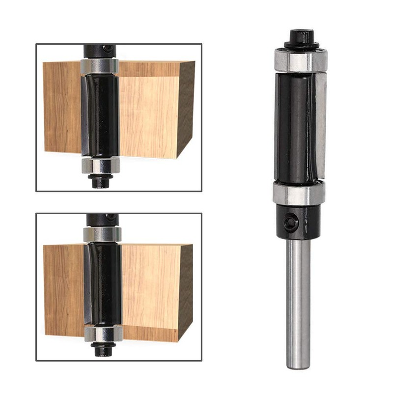 Mesee 1/4 Inch Shank Top & Bottom Bearing Flush Trim