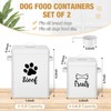 Teenyyou 2 Pcs Metal Dog Treat Containers with Airtight Lids