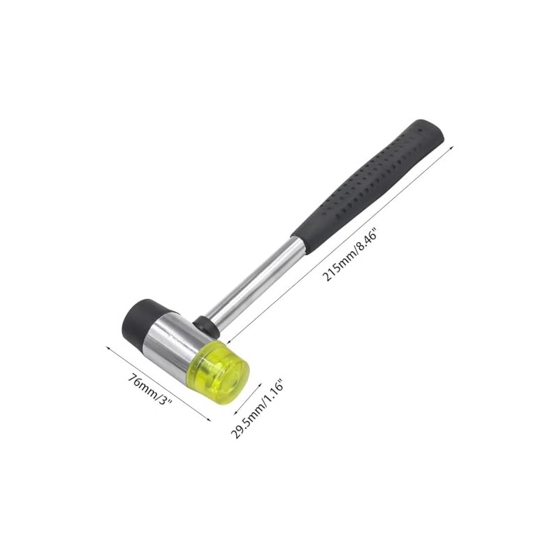 30MM Dual Head Nylon Rubber Hammer Jewelers Metal Mallet