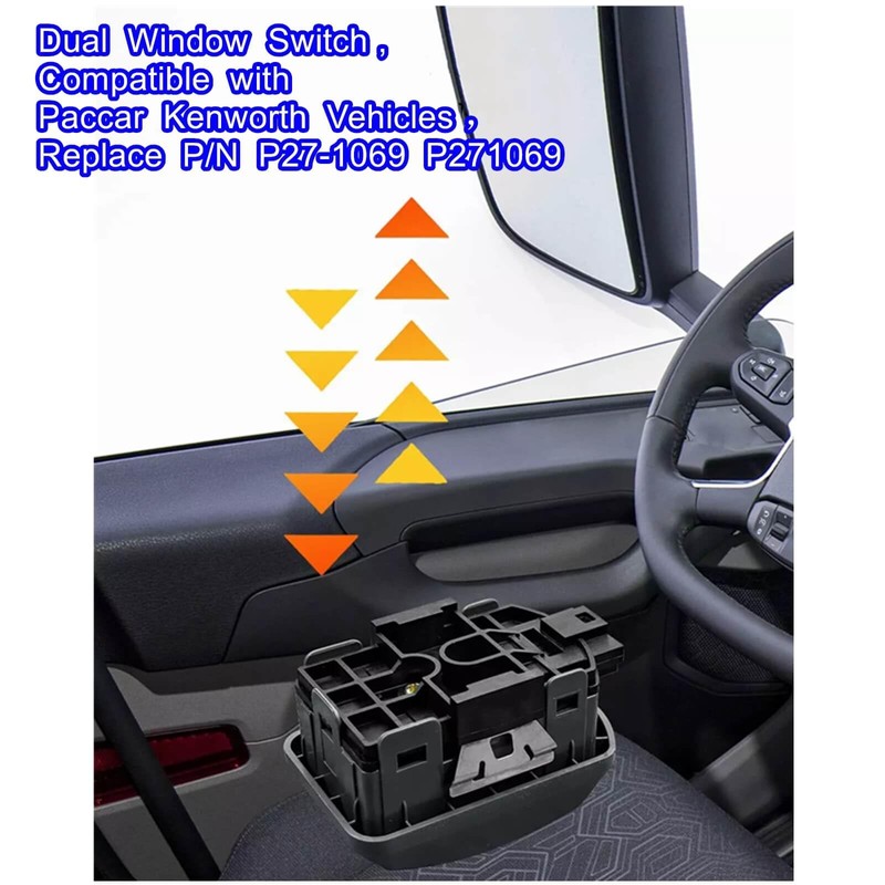 Dual Window Switch,Compatible with Paccar Kenworth Vehicles，Electric Window Lifter Switches