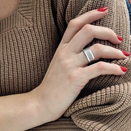 Silverly Men's Women's .925 Sterling Silver Bali Rope Band Thumb 9mm Ring