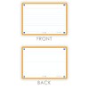 Flash Cards, Ruled with Orange Frame, A6, Pack of 80