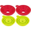 Silicone Collapsible Funnel Set 4 Both Wide & Narrow Tips
