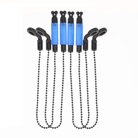 Fishing Bite Alarms Indicator, Portable Bobbins Swinger, Colorful Illuminated Fishing Accessories - Pack of 4, Blue