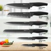 Wanbasion Black Stainless Steel Knife Set, Sharp Kitchen Knife Set