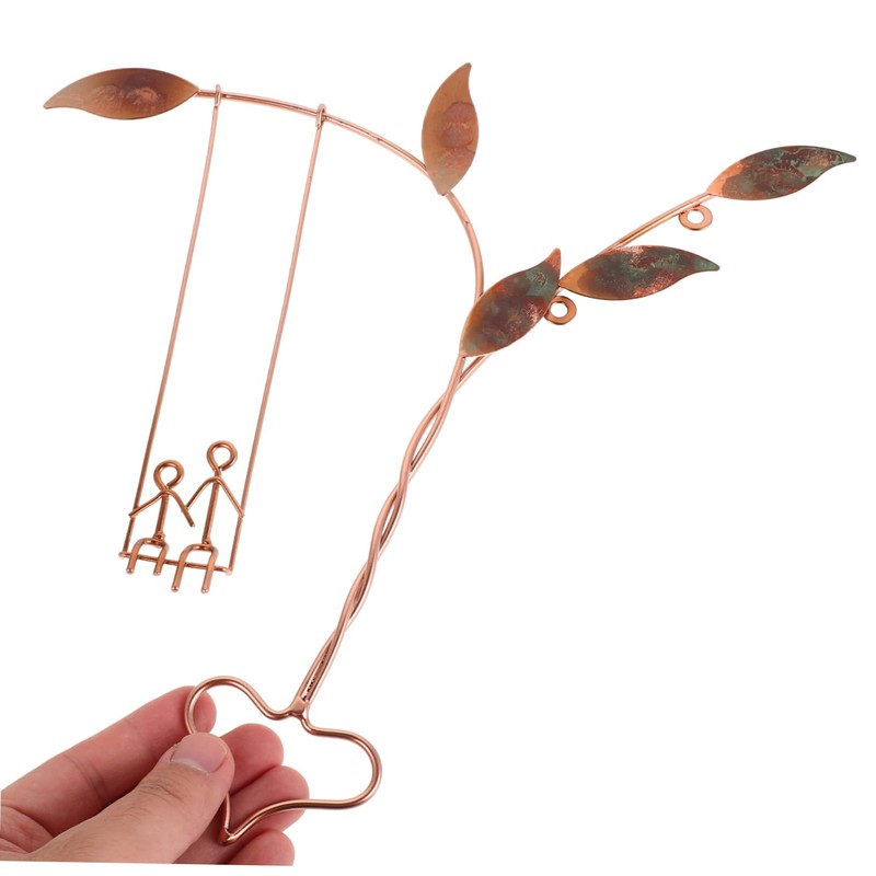 ORFOFE Unique Metal Wall Sculpture Heart Swing Art for Mother's