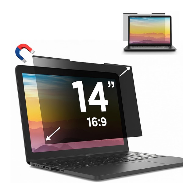 14" 16:9 Magnetic Anti Peeking Filter, Privacy Filter, Anti Spy
