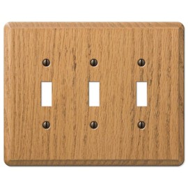 AMERTAC WESTEK 901TTTL Toggle Traditional Oak Wood Wallplate, No Size, No Color