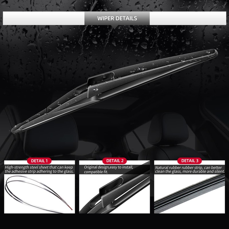 GARDIMU Rear Wiper Blade Assembly, Back Windshield Wiper Blades Replacement