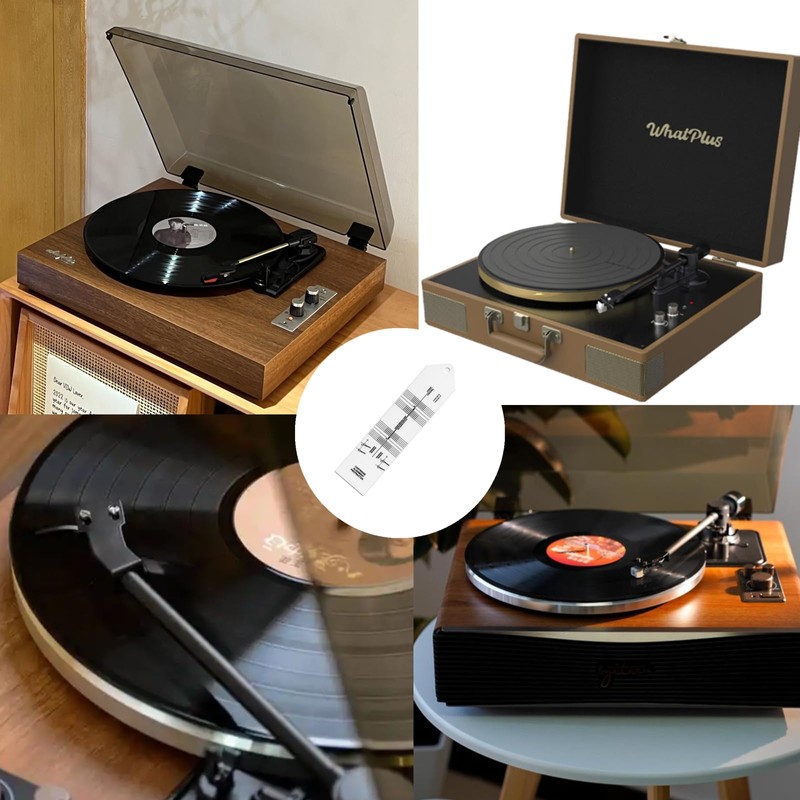 Turntable Phono Cartridge Stylus Alignment Protractor Tool Precisions Vinyls Record