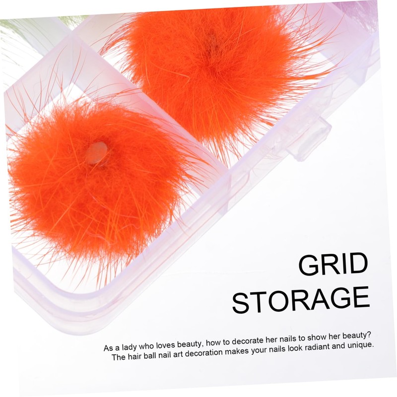 Vaguelly 1 Box Detachable Fluffy Balls Nail Art Decorations Nail