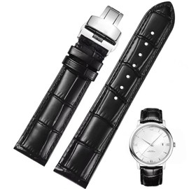 Genuine Leather Watch Bands, Italian Alligator Grain Embossed Watch Straps,Quick Release Replacement Deployment Buckle Leather Watch Straps 12mm 14mm 15mm 16mm 17mm 18mm 19mm 20mm 21mm 22mm 23mm 24mm