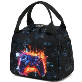 Lunch Box Kids Insulated Lunch Bag Large Reusable Leakproof Cooler Lunch Bags for Boys Girls School Travel Picnic (Gaming Controller)