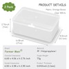 2 Packs Small Transparent Plastic Storage Case, Clear Rectangle Bead