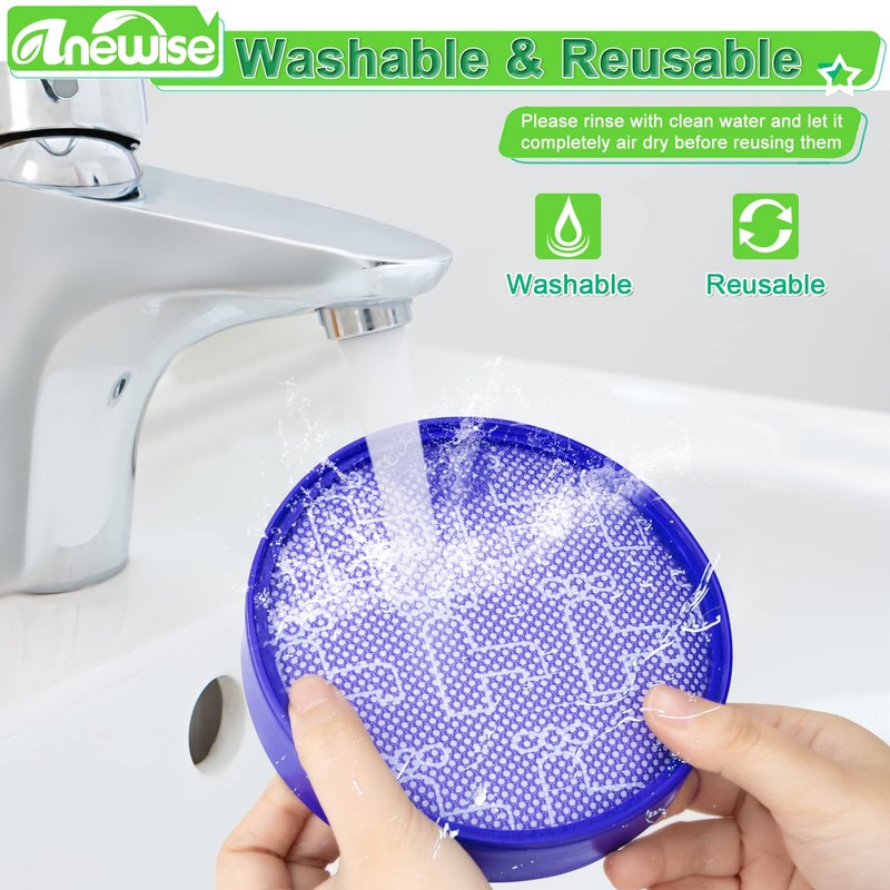 Anewise Filter Kits repalcement for Dyson dc25 vacuum Ball filters,