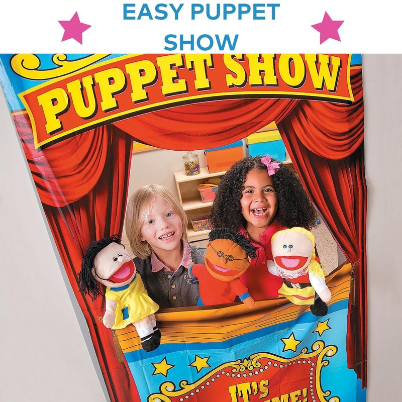 Fun Express Hand Puppets for Kids - 8 Multicultural Plush