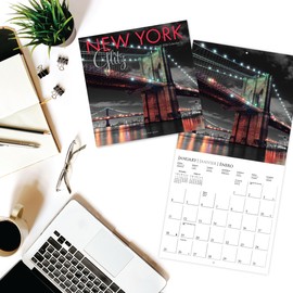 Graphique 2026 New York Glitz Wall Calendar | 12” x 12” | Thick Paper | Home & Office Organizer | Large Monthly Grid | 3 Languages & Marked Holidays | 4 Month Preview Page for 2027