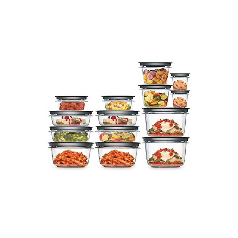 Rubbermaid 2108373 Meal Prep Premier Recipiente para almacenar alimentos, Juego,