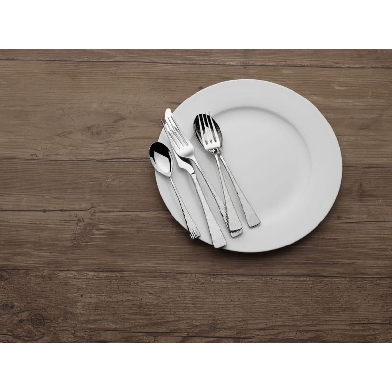 Mikasa Novaro 45-Piece 18/10 Stainless Steel Flatware Set, Service For