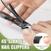 Toenail Clippers for Men Thick Nails,Slanted Curved Ingrown Nail Clippers