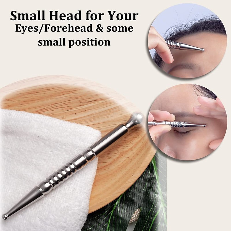 FeelFree Sport Manual Acupuncture Massage Pen - Stainless Steel Facial