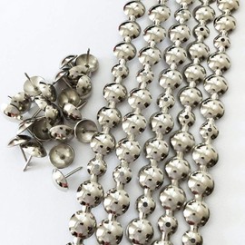 Let's Decorate 5 Meters Upholstery Push Pins Strips Nickel Decorative Nail Strips Sofa Trim for Indoor Garden Chair Loose Push Pins (16mm Nickel)