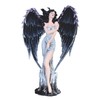 ICE ARMOR 12.5" H Gothic Dark Angel Fairy with Feather
