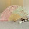 Boshiho Women's Fan & Fan Bag, Rayon Dance Fan, Beautiful,
