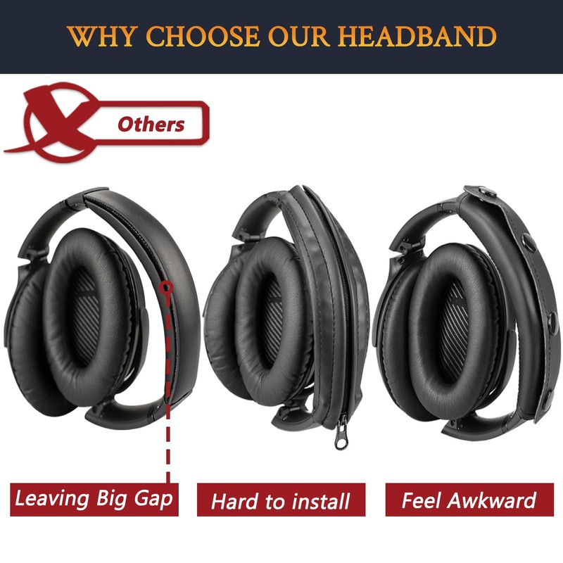 SOULWIT Headband Cover for Bose QuietComfort 45 (QC45)/QuietComfort SE (QC