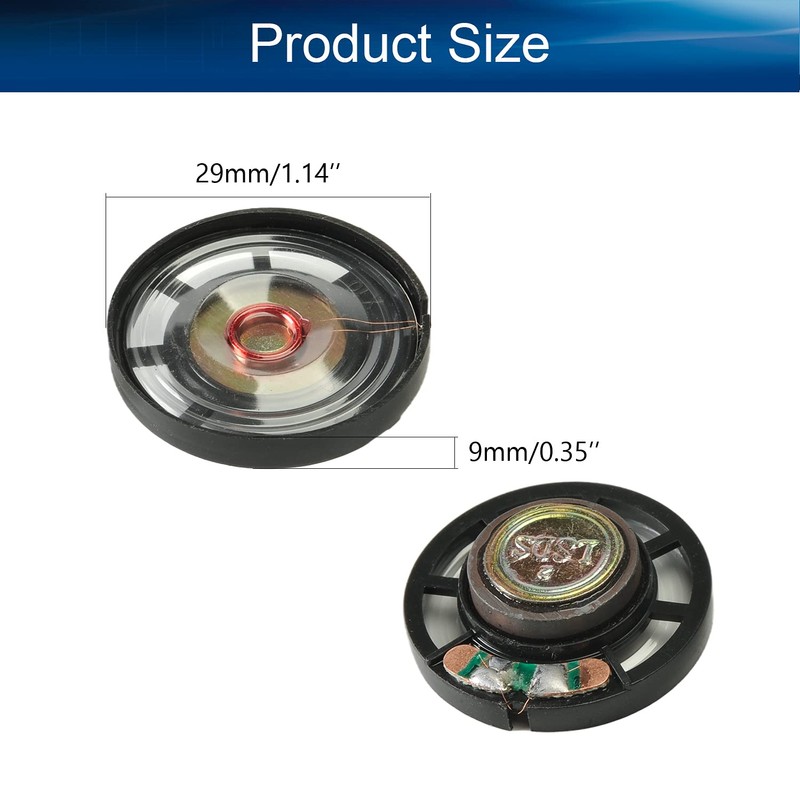 Fielect 10Pcs DIY Magnetic Speaker 0.25W 8 Ohm Internal Magnet