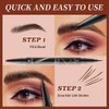 TOEECY Eyebrow Pencil, 2-in-1 Liquid Eyebrow Pencil, Eyeliner with Double