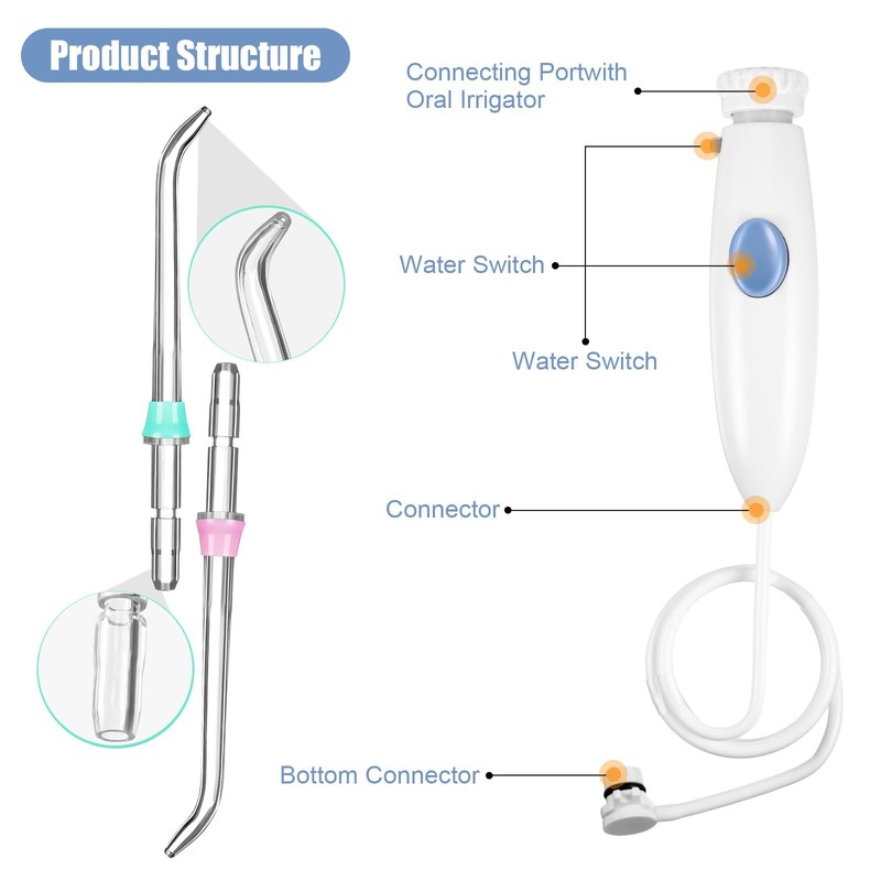 Wp-100 Standard Plastic Oral Hygiene Handle with 4 Irrigators