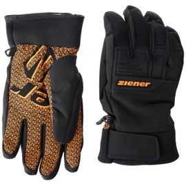 Ziener GARIM AS Adult Ski Gloves / Winter Sports Waterproof Breathable Orange Spice, 8.5
